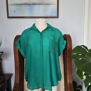 Lily Star Vibrant Green Button Down Shirt